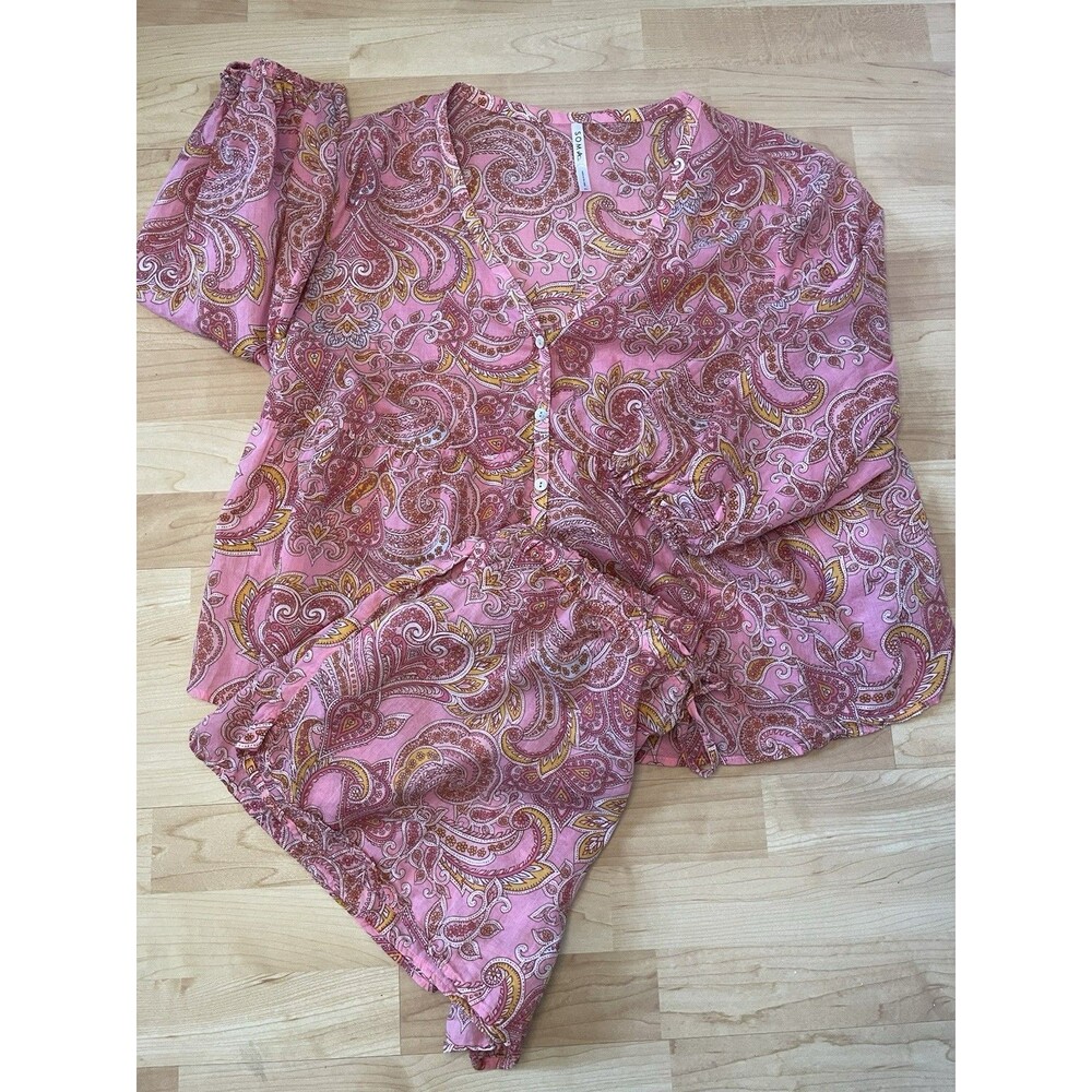 SOMA Women’s Cotton Voile Long Sleeve Pajama Set Size XL - Picture 6 of 13